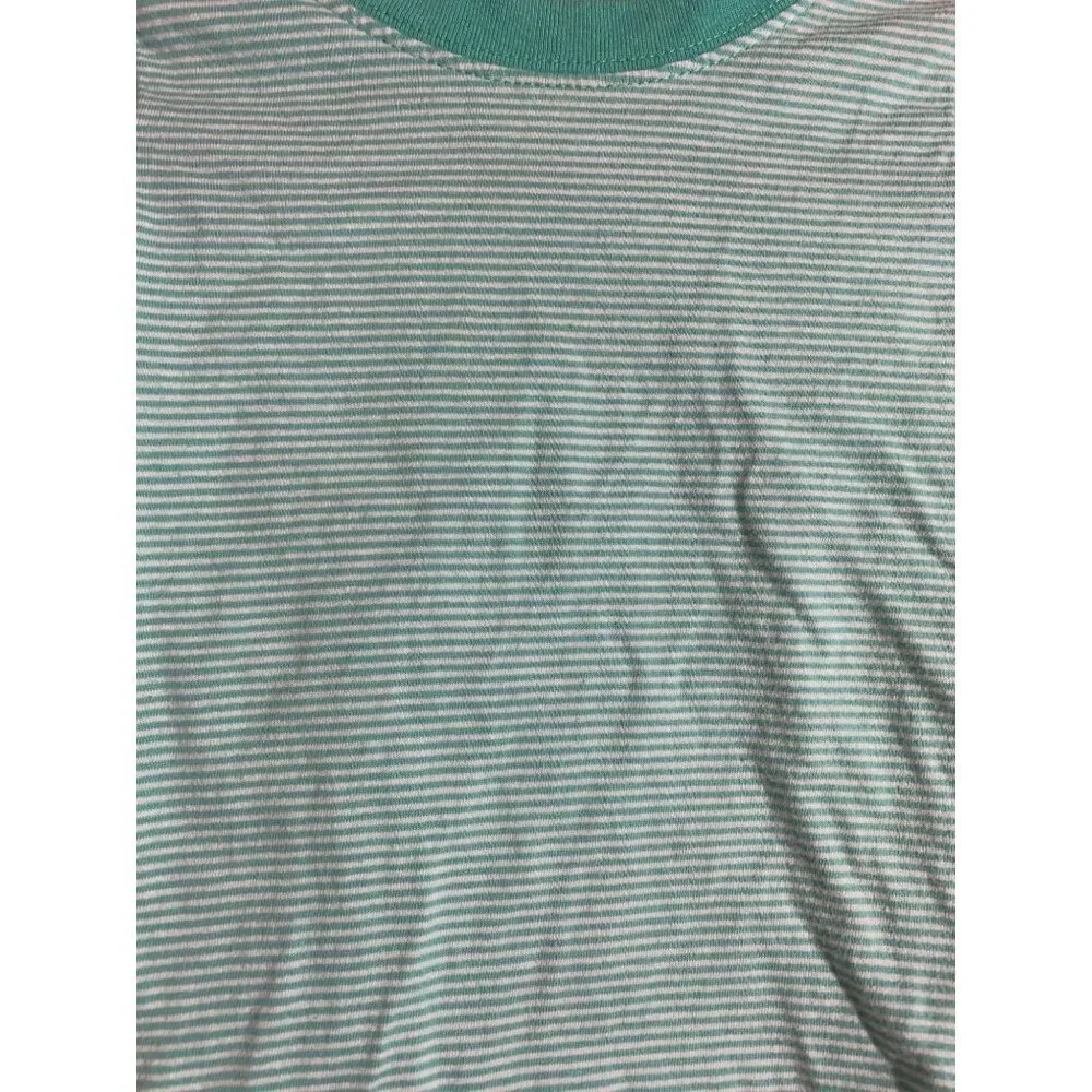 Carter's Striped Short Sleeve T-Shirt Baby Size 18 Months Green Casual I6